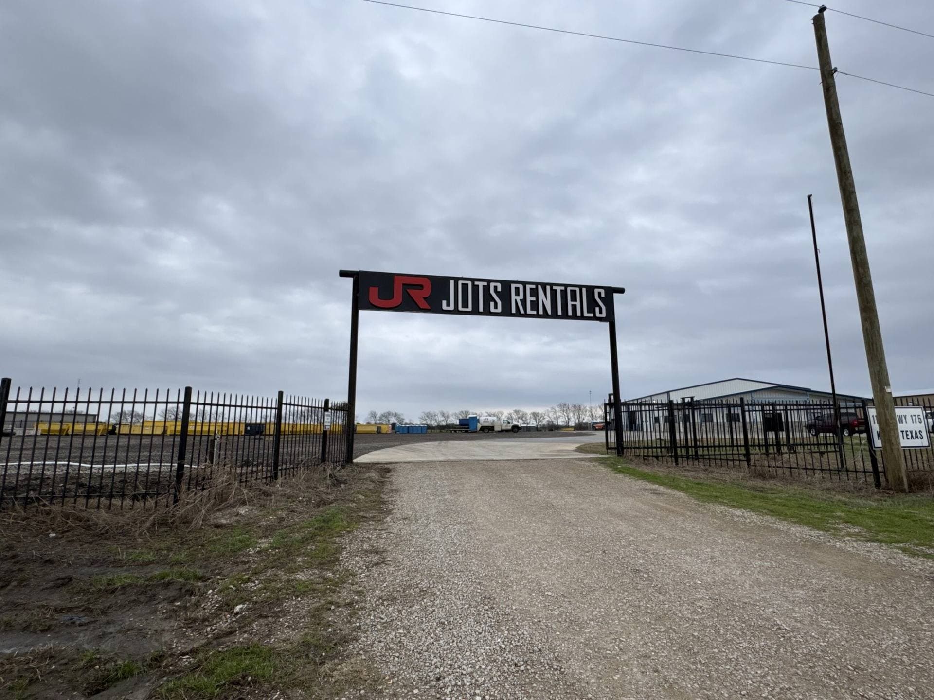JOTS Rentals yard in Kemp, Texas